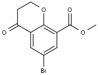 Methyl 6-bromo-3,4-dihydro-4-oxo-2H-1-benzopyran-8-carboxylate Struktur