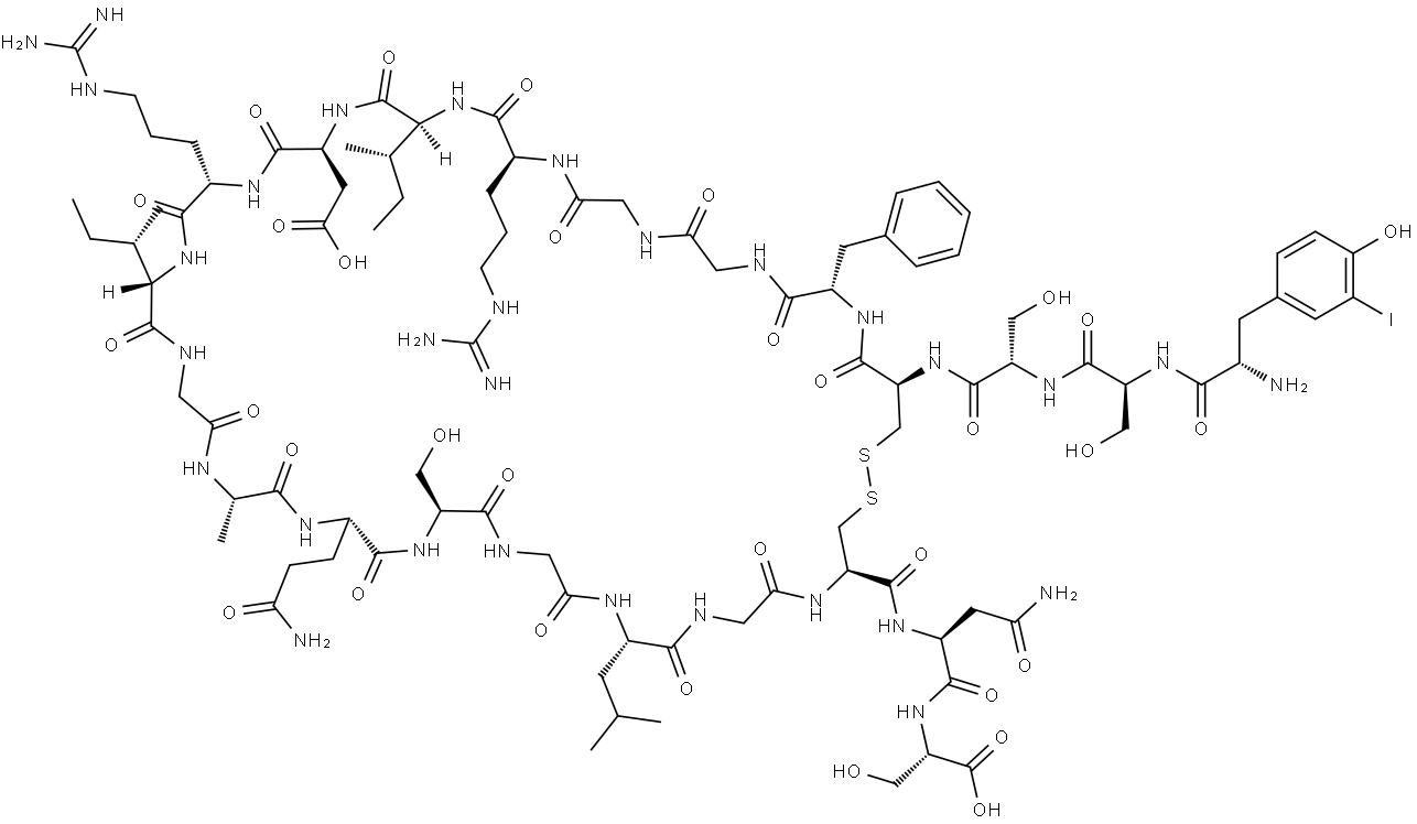 atrial natriuretic factor (5-25), I-Tyr(0)- Struktur