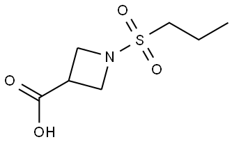 1-(Propylsulfonyl)azetidine-3-carboxylic acid Struktur