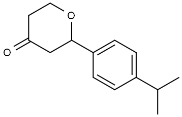 2-(4-isopropylphenyl)tetrahydro-4H-pyran-4-one Struktur