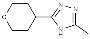 3-methyl-5-(tetrahydro-2H-pyran-4-yl)-4H-1,2,4-triazole Struktur