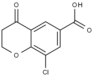 8-chloro-4-oxochromane-6-carboxylic acid Struktur