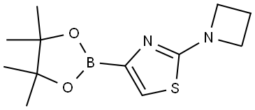 2-(azetidin-1-yl)-4-(4,4,5,5-tetramethyl-1,3,2-dioxaborolan-2-yl)thiazole Struktur