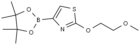 2-(2-methoxyethoxy)-4-(4,4,5,5-tetramethyl-1,3,2-dioxaborolan-2-yl)thiazole Struktur