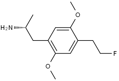 (S)-1-(4-(2-fluoroethyl)-2,5-dimethoxyphenyl)propan-2-amine Struktur