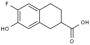 6-fluoro-7-hydroxy-1,2,3,4-tetrahydronaphthalene-2-carboxylic acid Struktur