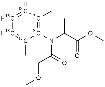 Metalaxyl-(phenyl-13C6) Struktur