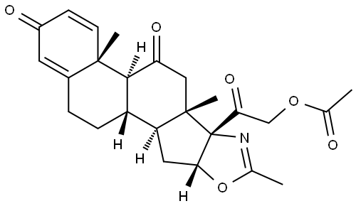 (16β)-21-(Acetyloxy)-2'-methyl-5'H-Pregna-1,4-dieno[17,16-d]oxazole-3,11,20-trione Struktur