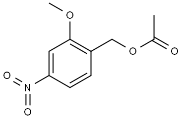 Benzenemethanol, 2-methoxy-4-nitro-, 1-acetate Struktur