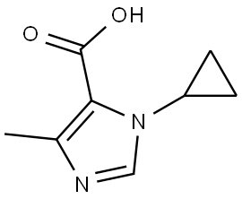 1H-Imidazole-5-carboxylic acid, 1-cyclopropyl-4-methyl- Struktur