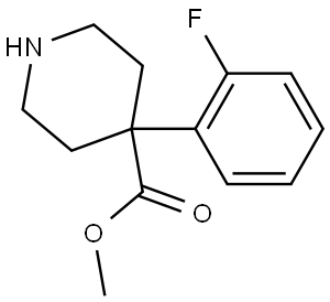 4-Piperidinecarboxylic acid, 4-(2-fluorophenyl)-, methyl ester Struktur