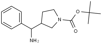 tert-butyl 3-(amino(phenyl)methyl)pyrrolidine-1-carboxylate Struktur