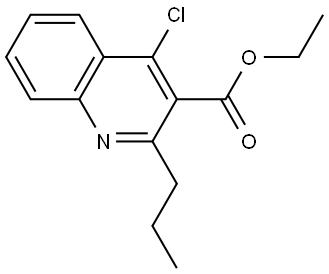 3-Quinolinecarboxylic acid, 4-chloro-2-propyl-, ethyl ester Struktur