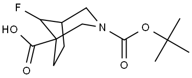 3-(1,1-Dimethylethyl) 8-fluoro-3-azabicyclo[3.2.1]octane-1,3-dicarboxylate Struktur