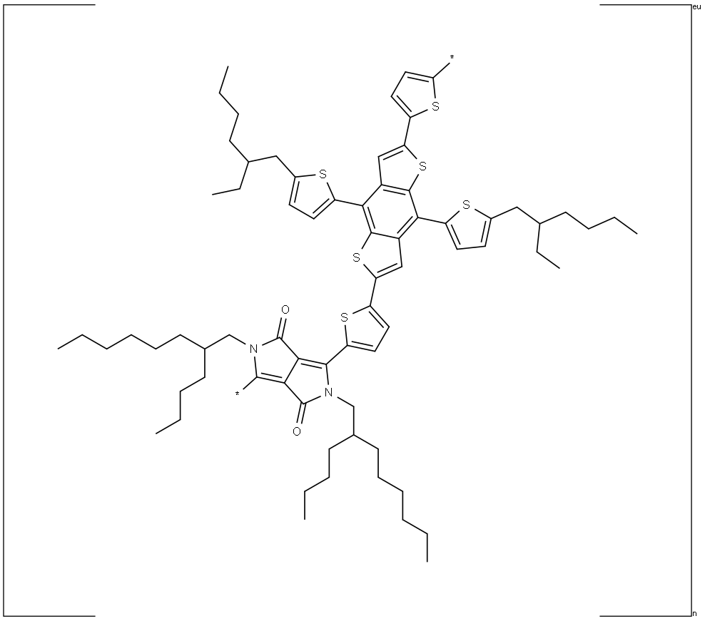 3,3-b]dithiophene]{3-fluoro-2[(2-ethylhexyl)carbonyl]thieno[3,4-b]thiophenediyl}) Structure