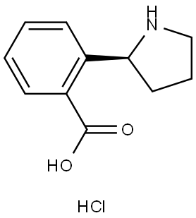 (S)-2-(pyrrolidin-2-yl)benzoic acid hydrochloride Struktur