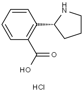 (R)-2-(pyrrolidin-2-yl)benzoic acid hydrochloride Struktur