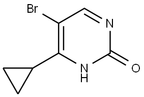 5-Bromo-2-hydroxy-4-(cyclopropyl)pyrimidine Struktur