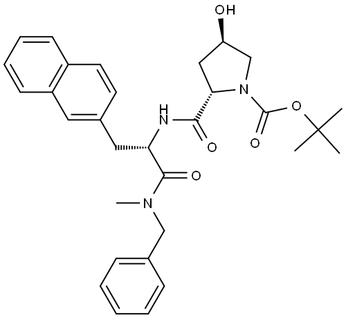 L-Alaninamide, (4R)-1-[(1,1-dimethylethoxy)carbonyl]-4-hydroxy-L-prolyl-N-methyl-3-(2-naphthalenyl)-N-(phenylmethyl)- (9CI)