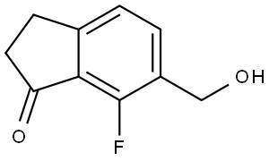 1H-Inden-1-one, 7-fluoro-2,3-dihydro-6-(hydroxymethyl)- Struktur