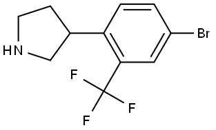 3-(4-bromo-2-(trifluoromethyl)phenyl)pyrrolidine Struktur