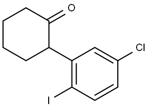 2-(5-chloro-2-iodophenyl)cyclohexan-1-one Struktur