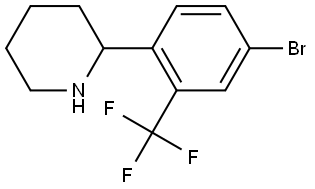 2-(4-bromo-2-(trifluoromethyl)phenyl)piperidine Struktur