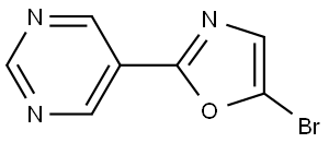 5-bromo-2-(pyrimidin-5-yl)oxazole Struktur