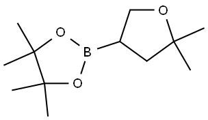 3-(5,5-Dimethyl) tetrahydrofuran boronic acid pinacol ester Struktur