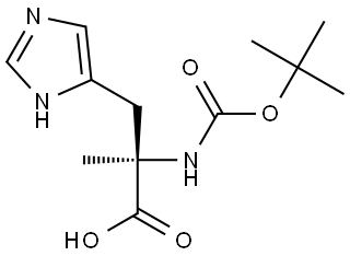 (2R)-3-(1H-imidazol-5-yl)-2-methyl-2-[(2-methylpropan-2-yl)oxycarbonylamino]propanoic acid Struktur