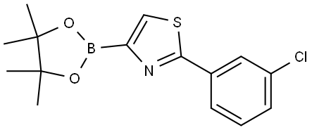 2-(3-Chlorophenyl)thiazole-4-boronic acid pinacol ester Struktur