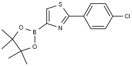 2-(4-Chlorophenyl)thiazole-4-boronic acid pinacol ester Struktur