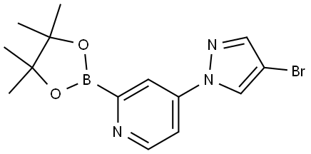 4-(4-Bromo-1H-pyrazol-1-yl)pyridine-2-boronic acid pinacol ester Struktur