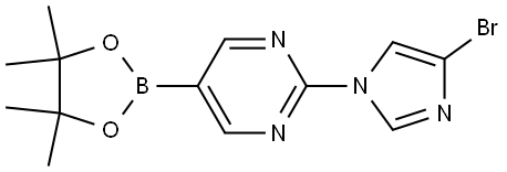 2-(4-Bromoimidazol-1-yl)pyrimidine-5-boronic acid pinacol ester Struktur