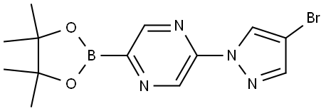 5-(4-Bromo-1H-pyrazol-1-yl)pyrazine-2-boronic acid pinacol ester Struktur