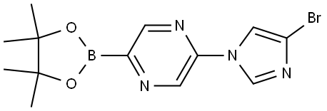 5-(4-Bromoimidazol-1-yl)pyrazine-2-boronic acid pinacol ester Struktur