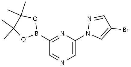 6-(4-Bromo-1H-pyrazol-1-yl)pyrazine-2-boronic acid pinacol ester Struktur