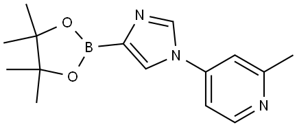 Pyridine, 2-methyl-4-[4-(4,4,5,5-tetramethyl-1,3,2-dioxaborolan-2-yl)-1H-imidazol-1-yl]- Struktur