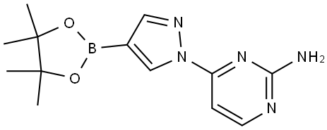 1-(2-Amino-4-pyrimidyl)pyrazole-4-boronic acid pinacol ester Struktur