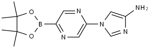 5-(4-Aminoimidazol-1-yl)pyrazine-2-boronic acid pinacol ester Struktur