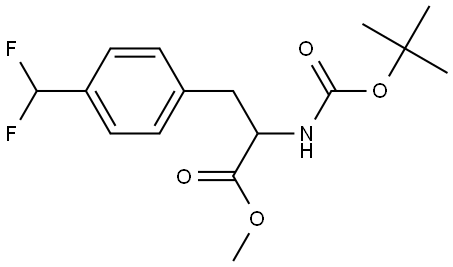 methyl 2-((tert-butoxycarbonyl)amino)-3-(4-(difluoromethyl)phenyl)propanoate Struktur