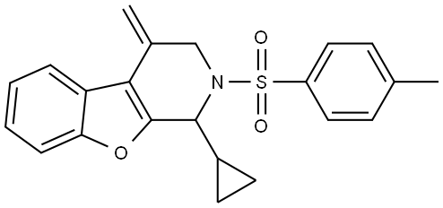 1-cyclopropyl-4-methylene-2-tosyl-1,2,3,4-tetrahydrobenzofuro[2,3-c]pyridine Struktur