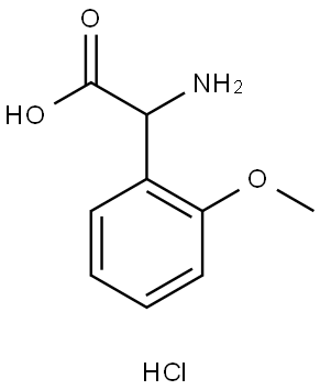 2-amino-2-(2-methoxyphenyl)acetic acid hydrochloride Struktur