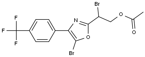 2-Oxazoleethanol, β,5-dibromo-4-[4-(trifluoromethyl)phenyl]-, 2-acetate Struktur