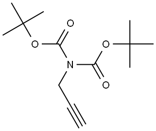 Imidodicarbonic acid, 2-(2-propyn-1-yl)-, 1,3-bis(1,1-dimethylethyl) ester Struktur