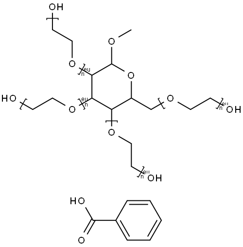 Methyl gluceth benzoate Struktur