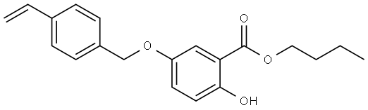 Butyl 5-[(4-ethenylphenyl)methoxy]-2-hydroxybenzoate Struktur