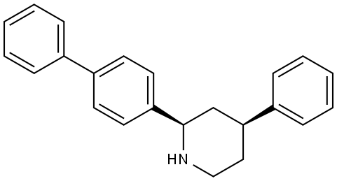 Piperidine, 2-[1,1′-biphenyl]-4-yl-4-phenyl-, (2R,4S)- Struktur