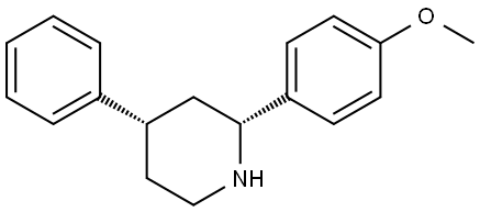 Piperidine, 2-(4-methoxyphenyl)-4-phenyl-, (2R,4S)- Struktur