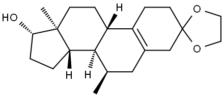 Estr-5(10)-en-3-one, 17-hydroxy-7-methyl-, cyclic 1,2-ethanediyl acetal, (7α,17β)- (9CI) Struktur